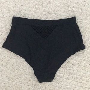 Black high waisted bikini bottoms